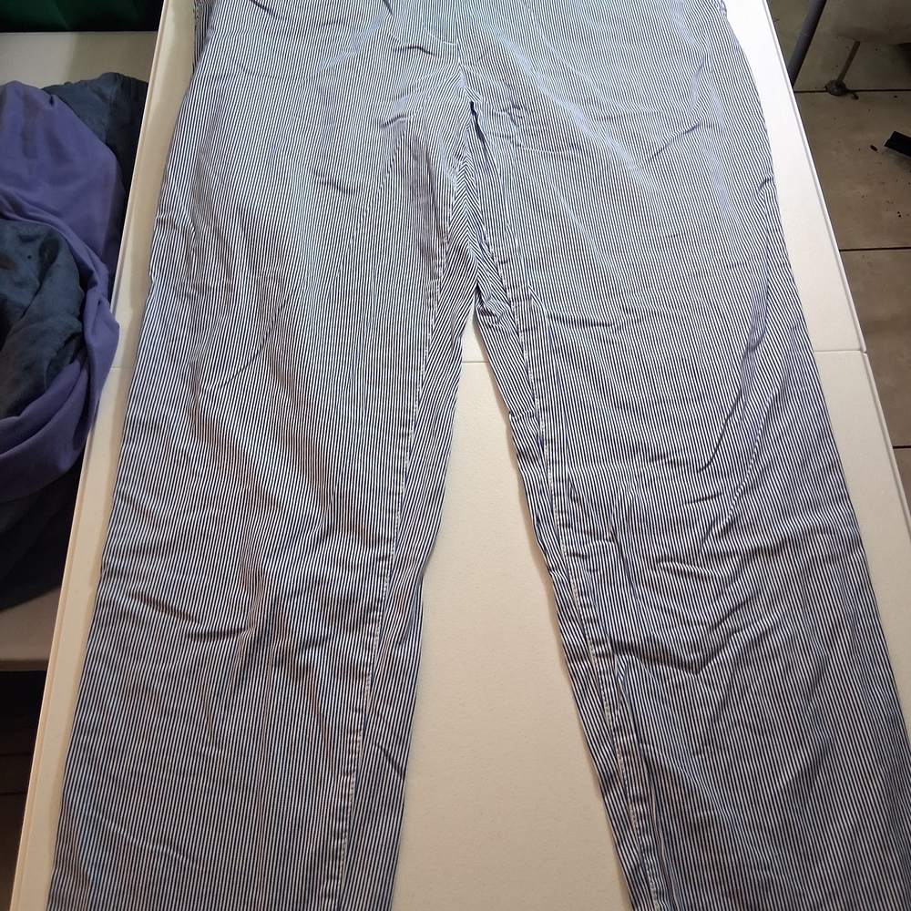 Talbots Blue and White Striped Trousers Size 16